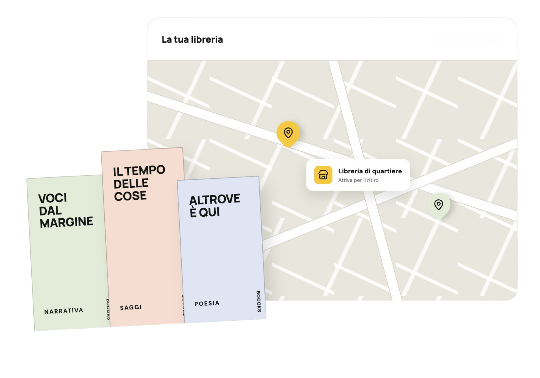 Mappa delle librerie Boooks